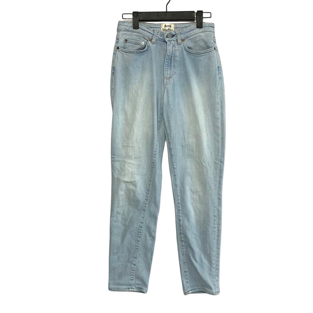 Acne Studios Pin LT Vintage Skinny Jeans Womens Sz 27/32 Light Wash Cotton Blend